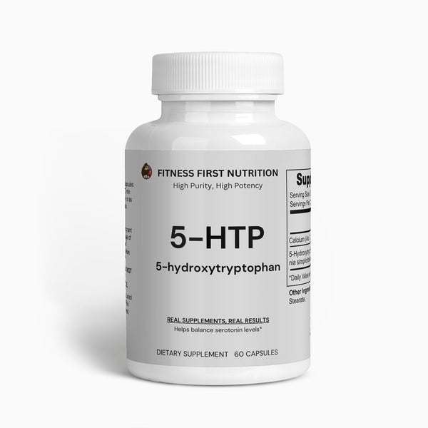Fitness First Nutrition 5-HTP supplement bottle label