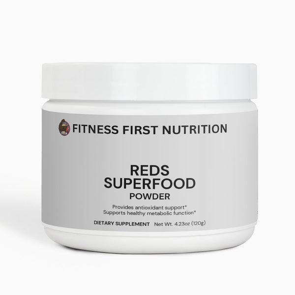 Fitness First Nutrition Reds Superfood powder label