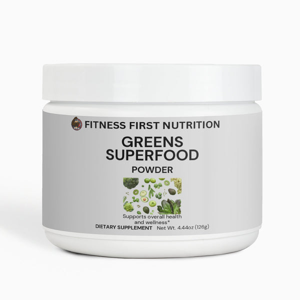 Fitness First Nutrition Greens Superfood powder label