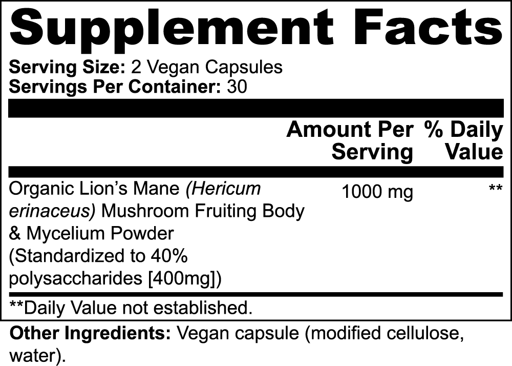 Lion's Mane Mushroom (1000 mg)